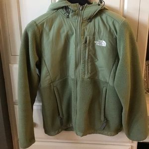 The North Face sage green fleece jacket